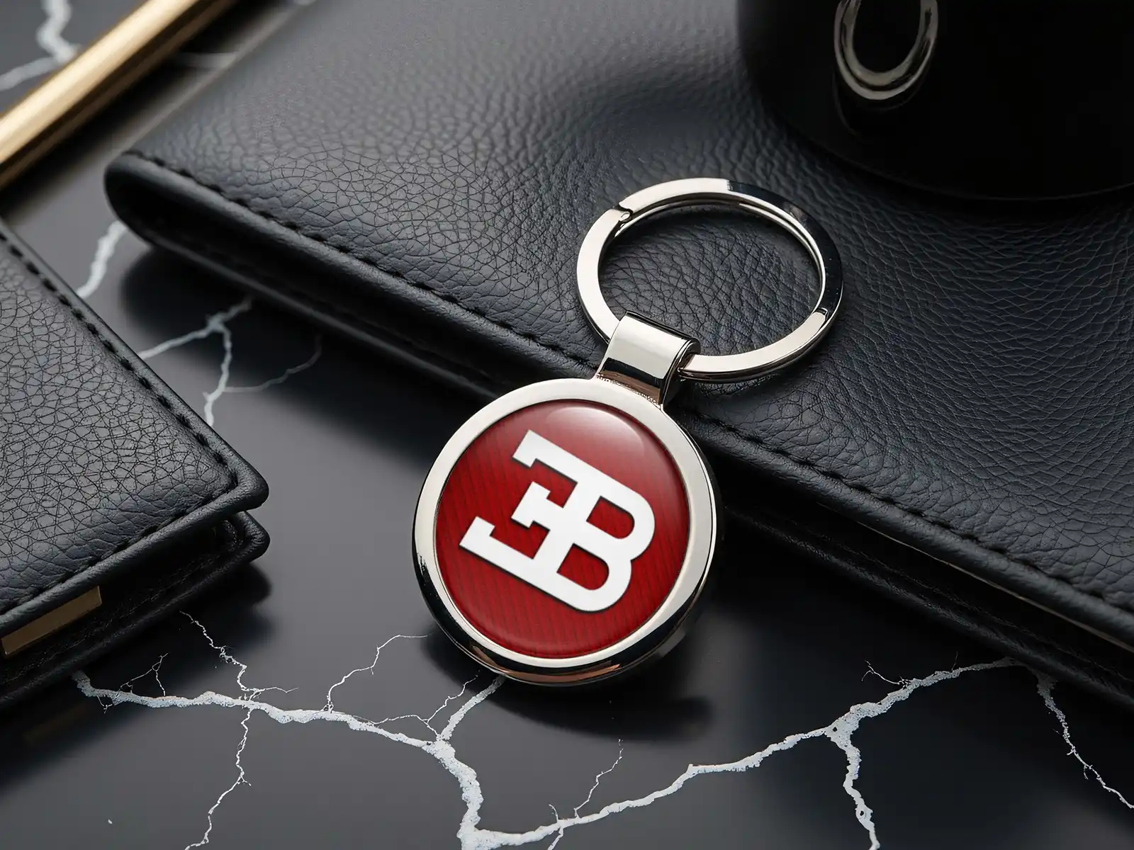 Bugatti Porte-Clefs Auto Style Acier